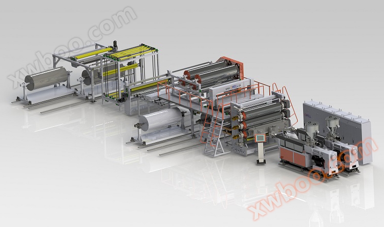 PVC、CPE防水卷材、宽幅地板革生产线 PVC、CPE防水卷材、宽幅地板革生产线