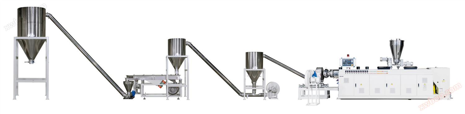 Línea de producción de extrusión de granulación de PVC / WPC