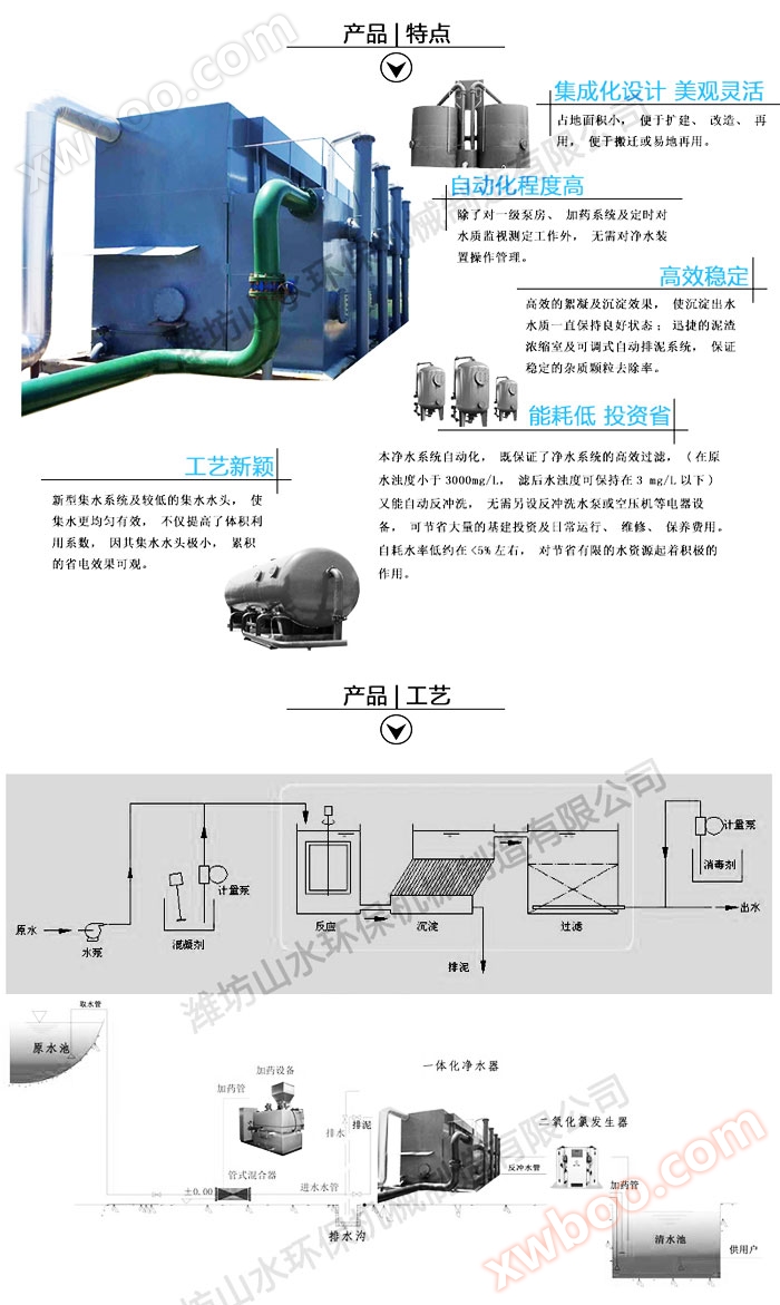 一体化井水河水净化设备工作原理