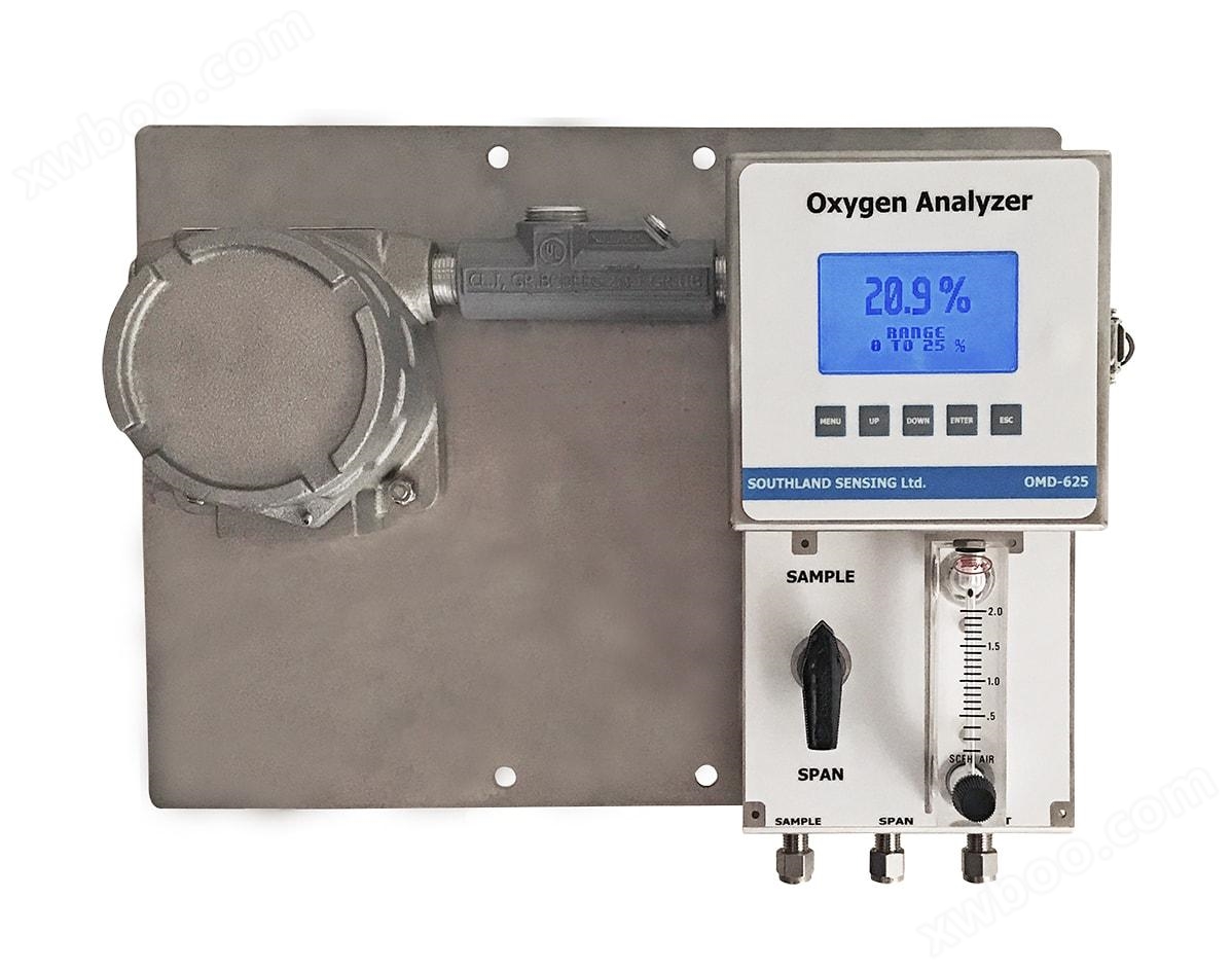 OMD-625在线ppm防爆氧气分析仪参数：  精 度：<1%  量程范围可选：  1.  0 - 1ppm, 0 - 10ppm, 0 - 100ppm, 0 - 1000ppm, 0 - 25%   2.  0 - 1ppm, 0 - 10ppm, 0 - 100ppm, 0 - 1000ppm, 0 - 25%      （酸性传感器用于含CO2气体）  3.0 - 10ppm, 0