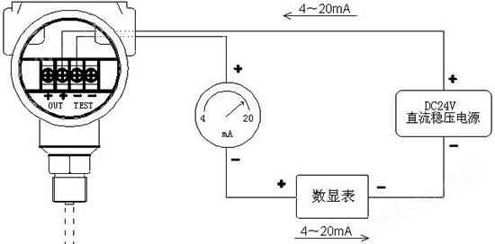 投入式液位变送器接线图