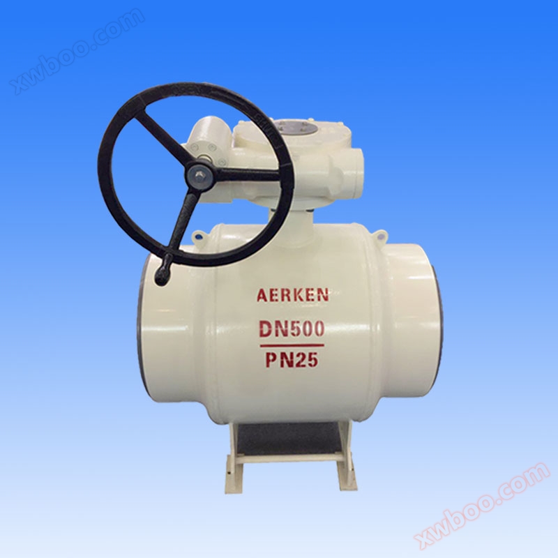 Vanne à bille entièrement soudée de type vis sans fin