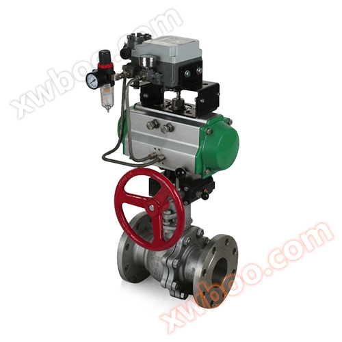 Pneumatic regulating flange ball valve