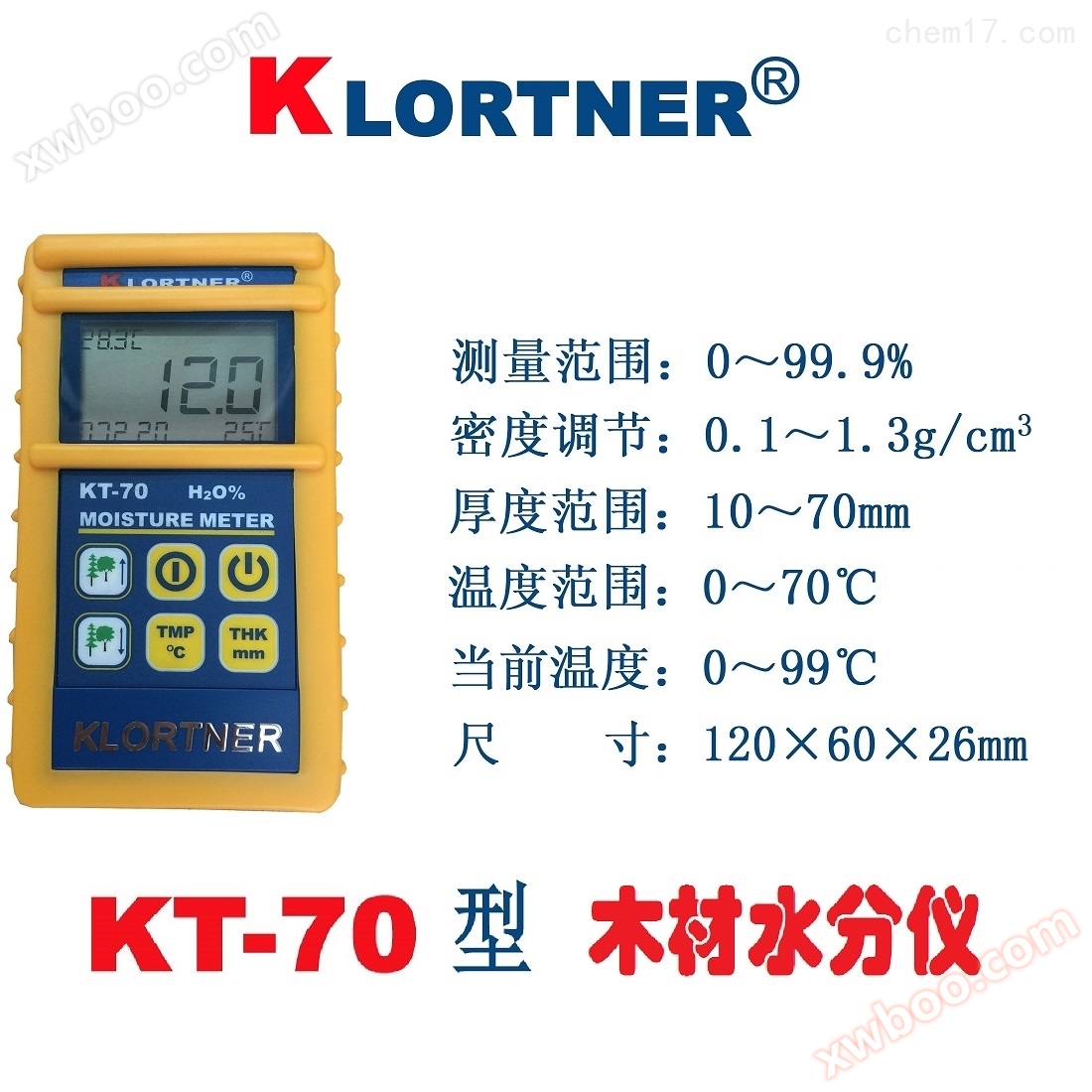KT-70KLORTNER Holzfeuchtigkeitsmesser / Holzfeuchtigkeitsmesser / Feuchtigkeitstester