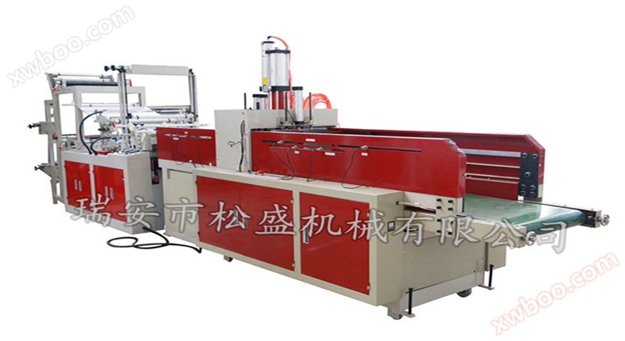 SS-GFQ series fully automatic double-layer two-line hot sealing cold cutting punching bag making machine