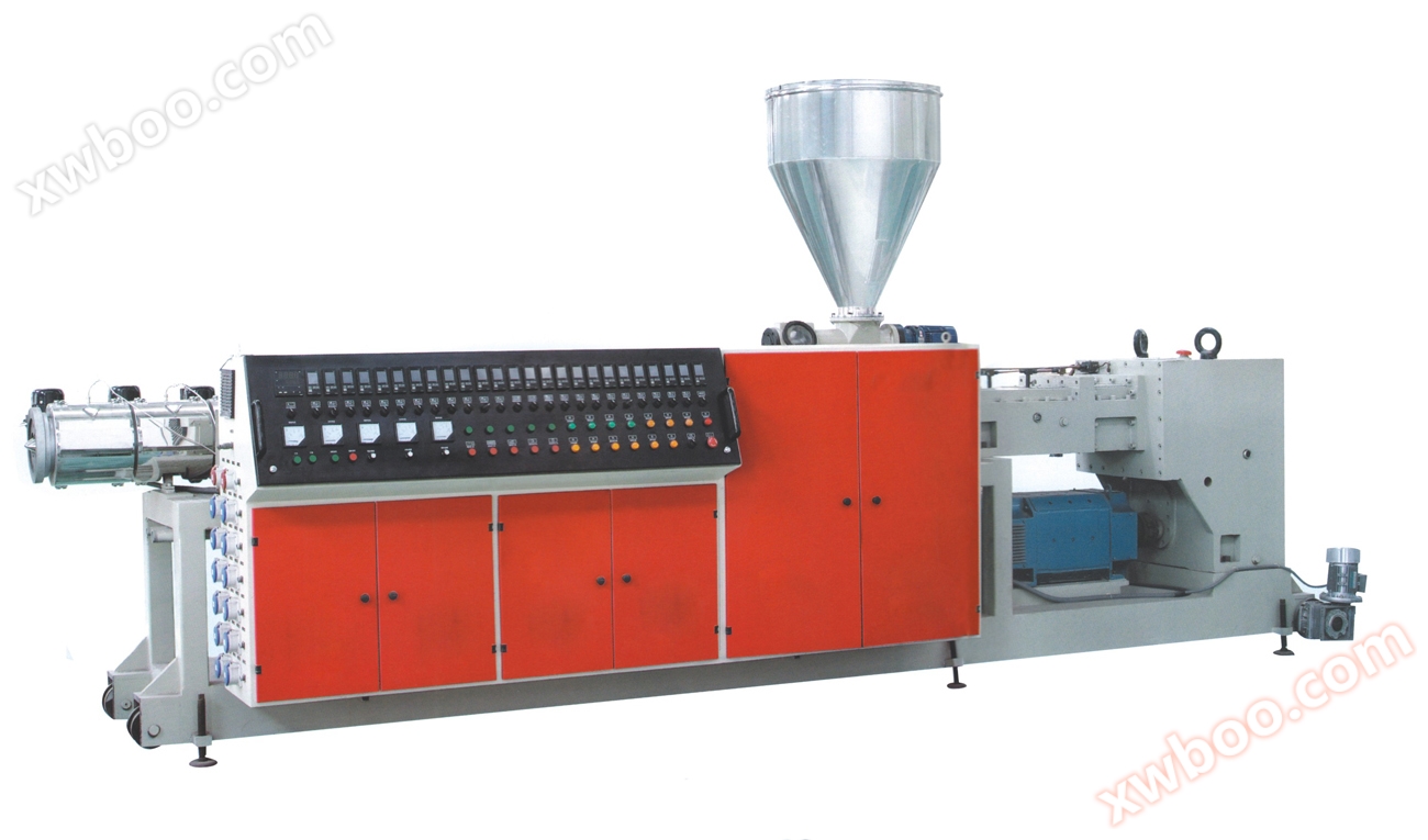 Series of parallel twin-screw extruders with opposite directions