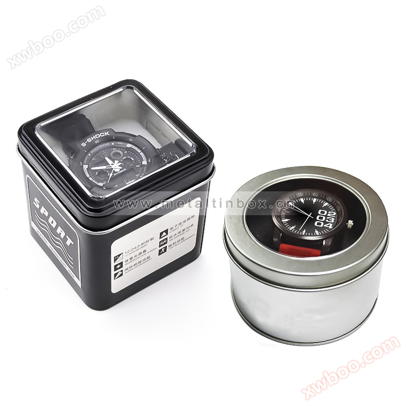 Scatola di ferro produttore personalizzato apertura finestra orologio cassa di ferro universale cassa di orologio in ferro