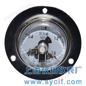 Manómetro de presión de contacto eléctrico delantero con cinturón axial