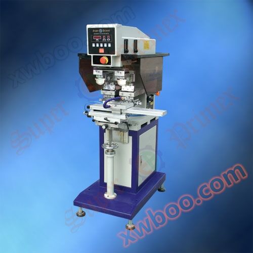 Pneumatic shuttle dual color transfer printing machine