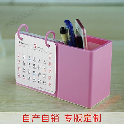 Calendario da tavolo personalizzato 2020 produttore all'ingrosso piccola penna di plastica fresca e creativa