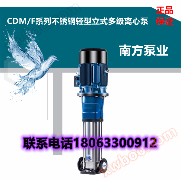 Vertikale Mehrstufenpumpen aus Edelstahl der Serie CDM/F für die Südliche Pumpenindustrie