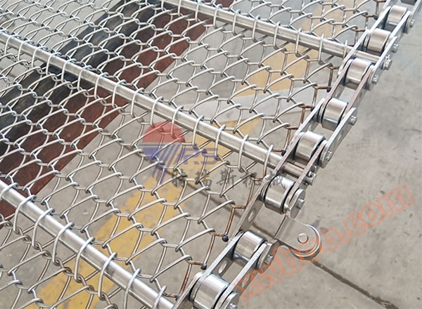 Side jagorar Wheels bakin karfe Mesh Belt