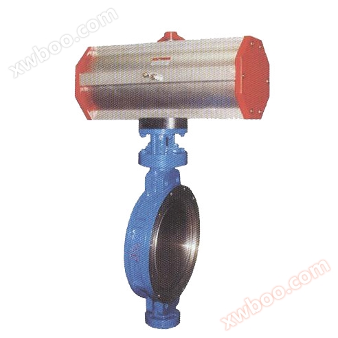 Clamp type pneumatic hard seal butterfly valve
