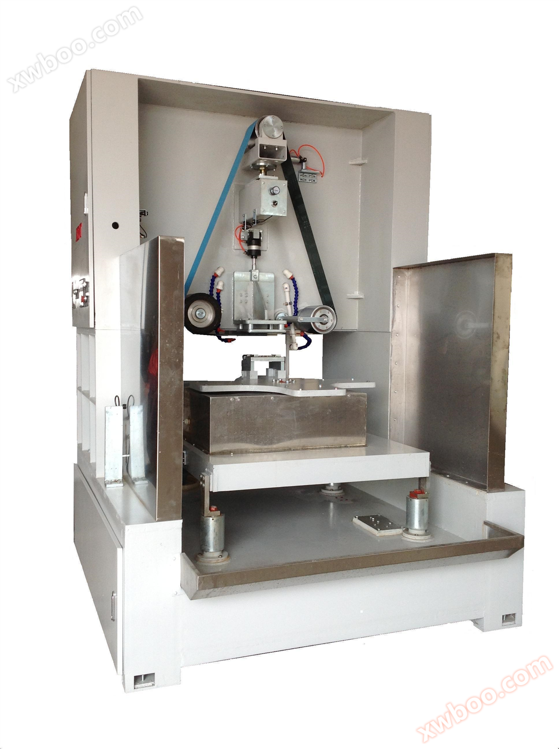 ロータリディスク式マルチステーションベルト研削盤